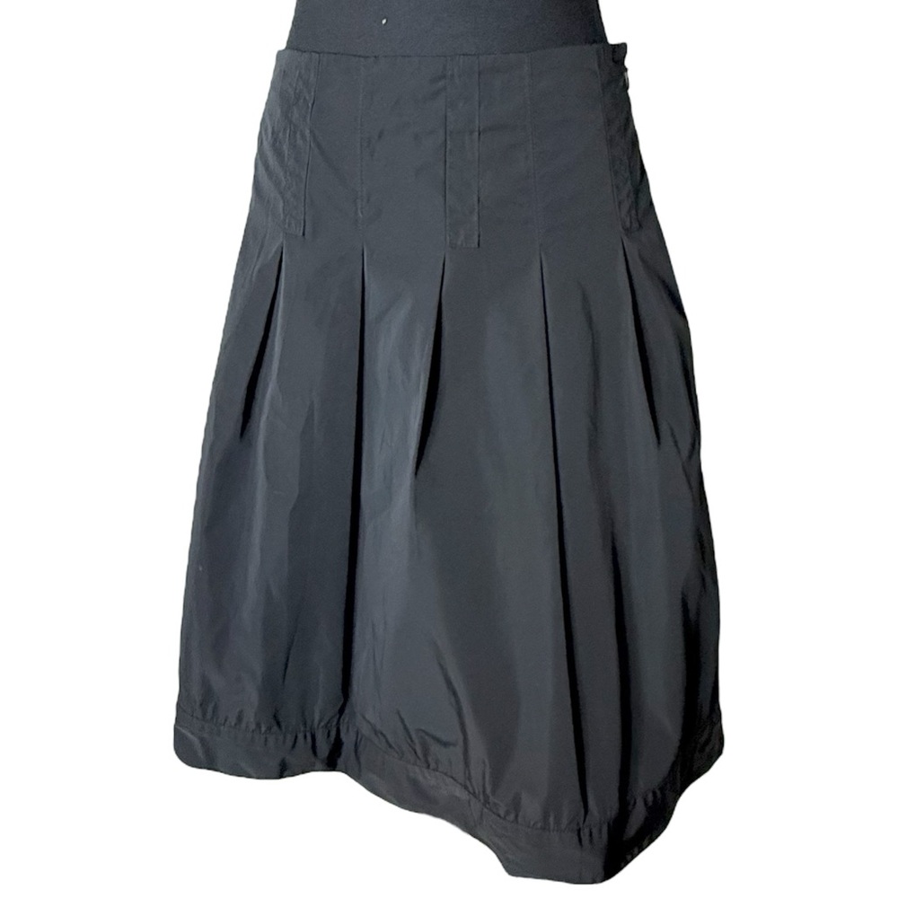 SANDRA ANGELOZZI Black Balloon Skirt Knee Length Darts Pleats Puffy Round 10/12